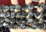 CCN5963 15 inches 14*14mm heart black labradorite beads Wholesale