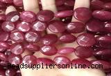 CCN5970 15 inches 13*18mm faceted oval candy jade beads