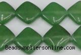 CCN599 15.5 inches 15*15mm diamond candy jade beads wholesale