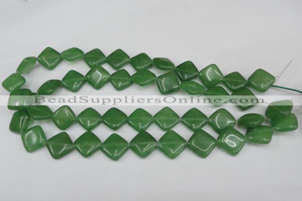 CCN599 15.5 inches 15*15mm diamond candy jade beads wholesale