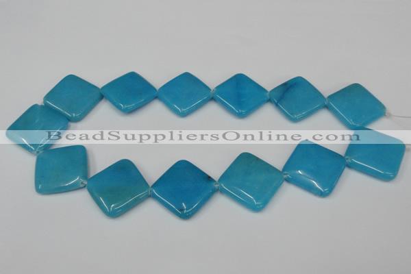 CCN607 15.5 inches 25*25mm diamond candy jade beads wholesale