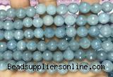 CCN6315 15.5 inches 8mm faceted round candy jade beads Wholesale