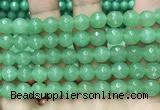 CCN6329 15.5 inches 8mm faceted round candy jade beads Wholesale