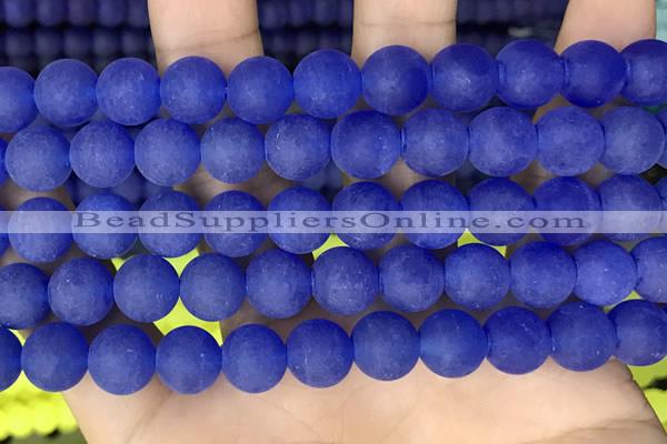 CCN6368 15.5 inches 6mm, 8mm, 10mm & 12mm round matte candy jade beads