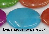 CCN726 15.5 inches 25*35mm oval candy jade beads wholesale