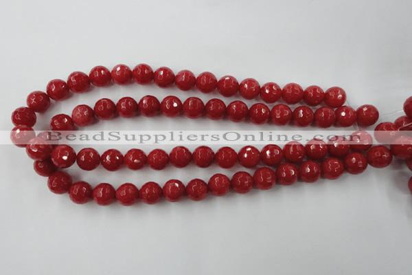 CCN773 15.5 inches 6mm faceted round candy jade beads wholesale