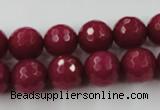 CCN808 15.5 inches 10mm faceted round candy jade beads wholesale