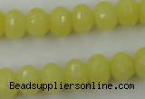 CCN907 15.5 inches 9*12mm faceted rondelle candy jade beads