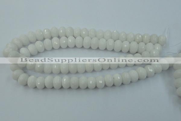 CCN915 15.5 inches 10*14mm faceted rondelle candy jade beads