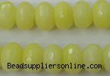 CCN919 15.5 inches 10*14mm faceted rondelle candy jade beads