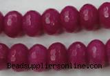 CCN921 15.5 inches 10*14mm faceted rondelle candy jade beads