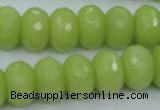 CCN923 15.5 inches 10*14mm faceted rondelle candy jade beads