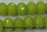 CCN934 15.5 inches 12*16mm faceted rondelle candy jade beads