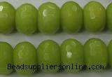 CCN935 15.5 inches 12*16mm faceted rondelle candy jade beads