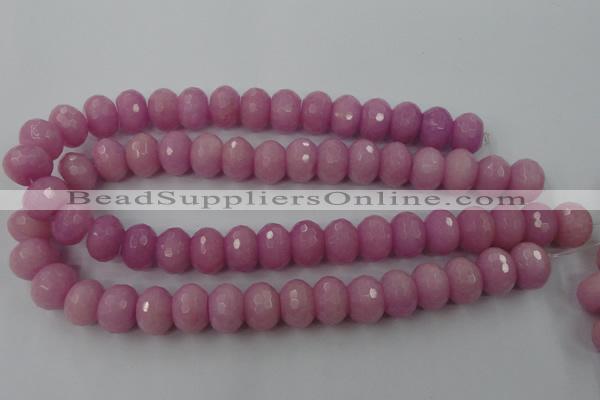 CCN939 15.5 inches 12*16mm faceted rondelle candy jade beads