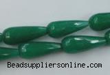 CCN978 15.5 inches 9*22mm faceted teardrop candy jade beads