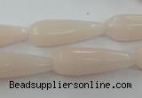 CCN981 15.5 inches 10*30mm faceted teardrop candy jade beads