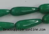 CCN986 15.5 inches 10*30mm faceted teardrop candy jade beads