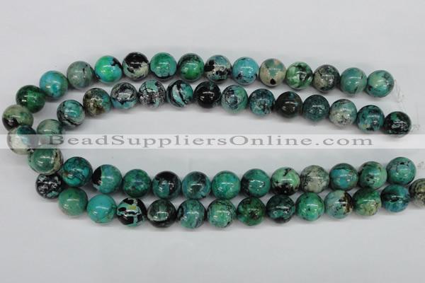 CCO145 15.5 inches 14mm round dyed natural chrysotine beads