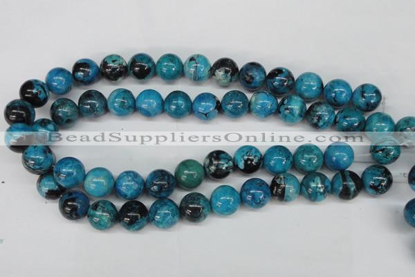 CCO164 15.5 inches 12mm round dyed natural chrysotine beads