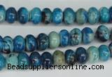 CCO170 15.5 inches 5*8mm rondelle dyed natural chrysotine beads