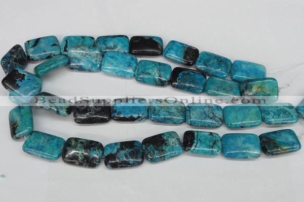 CCO192 15.5 inches 18*25mm rectangle dyed natural chrysotine beads