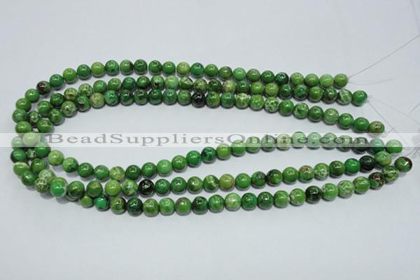 CCO302 15.5 inches 8mm round dyed chrysotine beads wholesale