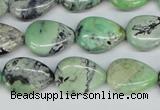 CCO39 15.5 inches 13*18mm flat teardrop natural chrysotine beads