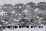 CCQ145 15.5 inches 10*14mm oval cloudy quartz beads wholesale