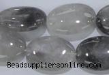 CCQ148 15.5 inches 18*25mm oval cloudy quartz beads wholesale