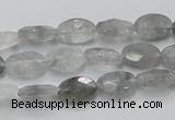 CCQ152 15.5 inches 8*12mm faceted oval cloudy quartz beads wholesale