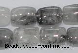 CCQ176 15.5 inches 13*18mm rectangle cloudy quartz beads wholesale