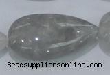 CCQ224 15.5 inches 25*45mm teardrop cloudy quartz beads wholesale