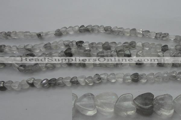 CCQ241 15.5 inches 4*4mm heart cloudy quartz beads wholesale