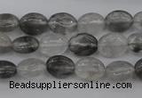 CCQ243 15.5 inches 8*10mm oval cloudy quartz beads wholesale