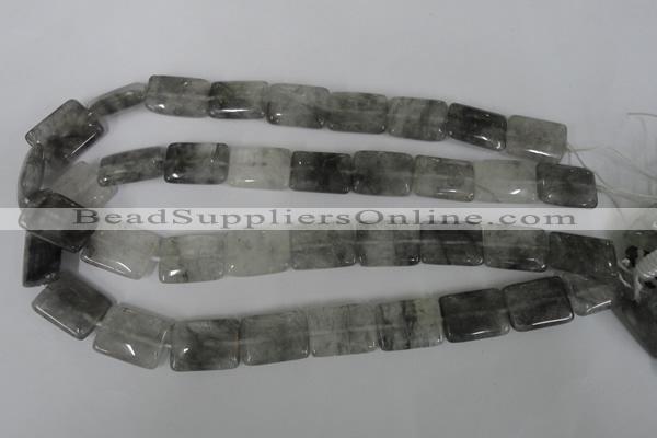 CCQ431 15.5 inches 15*20mm rectangle cloudy quartz beads wholesale