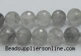 CCQ60 15.5 inches 10mm faceted round cloudy quartz beads wholesale