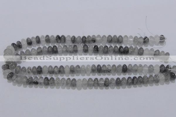 CCQ68 15.5 inches 6*10mm rondelle cloudy quartz beads wholesale