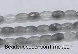 CCQ89 15.5 inches 5*8mm faceted rice cloudy quartz beads wholesale