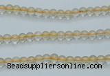 CCR01 15.5 inches 4mm round natural citrine gemstone beads wholesale