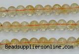 CCR02 15.5 inches 7mm round natural citrine gemstone beads wholesale