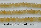 CCR07 15.5 inches 4*6mm faceted rondelle natural citrine gemstone beads