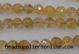 CCR153 15.5 inches 8mm faceted round natural citrine gemstone beads