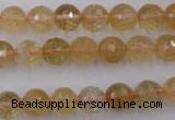 CCR154 15.5 inches 9mm faceted round natural citrine gemstone beads