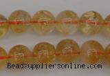 CCR167 15.5 inches 10mm round natural citrine beads wholesale