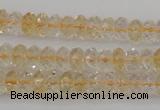 CCR172 15.5 inches 4*6mm faceted rondelle natural citrine beads