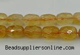 CCR178 15.5 inches 8*12mm faceted drum citrine gemstone beads