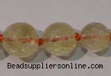 CCR210 15.5 inches 6mm - 14mm faceted round natural citrine beads