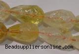 CCR212 15.5 inches 13*18mm faceted teardrop citrine gemstone beads