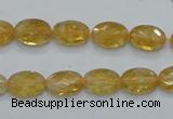 CCR22 15.5 inches 8*12mm faceted oval natural citrine gemstone beads